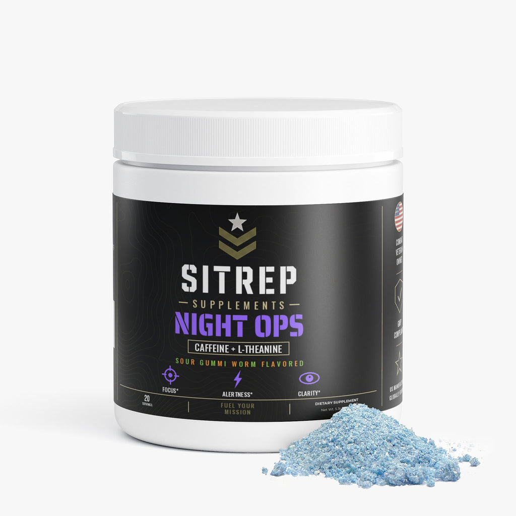 Night Ops — Caffeine + L-Theanine (Sour Gummi Worm)