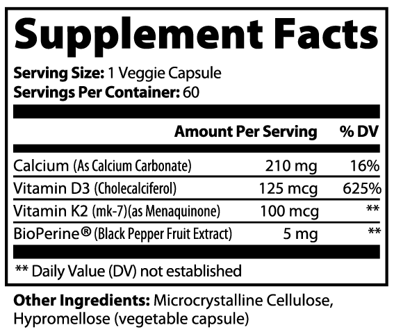 Bone & Heart Support — Vitamin K2 + D3