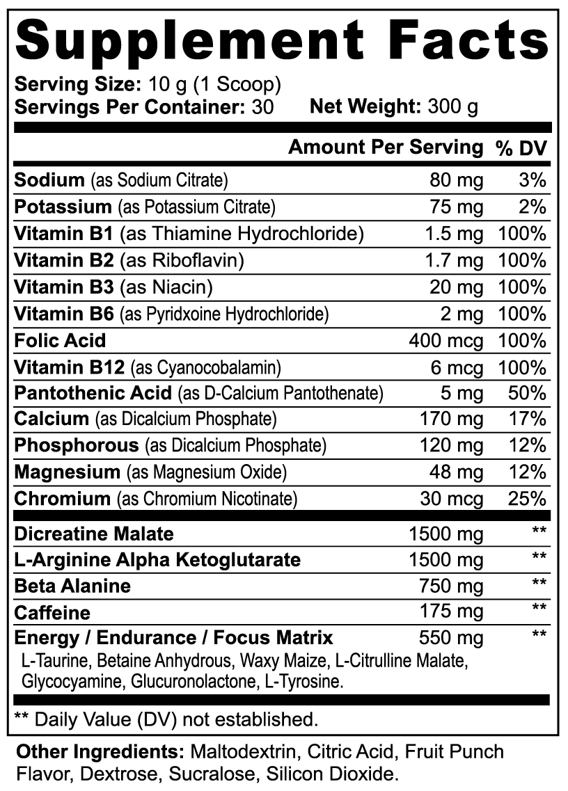 Cover Fire — Pre-Workout (Fruit Punch)