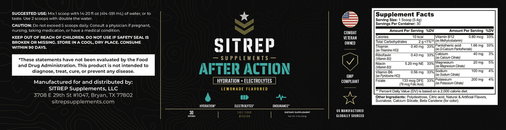 After Action — Hydration + Electrolytes (Lemonade)