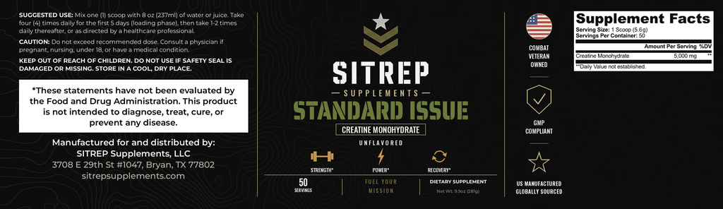 Standard Issue — Creatine Monohydrate (Unflavored)