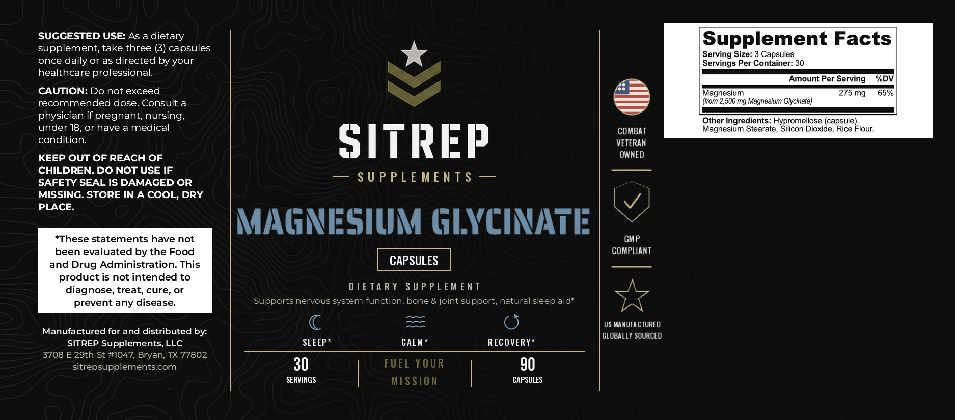 Magnesium Glycinate — Capsules