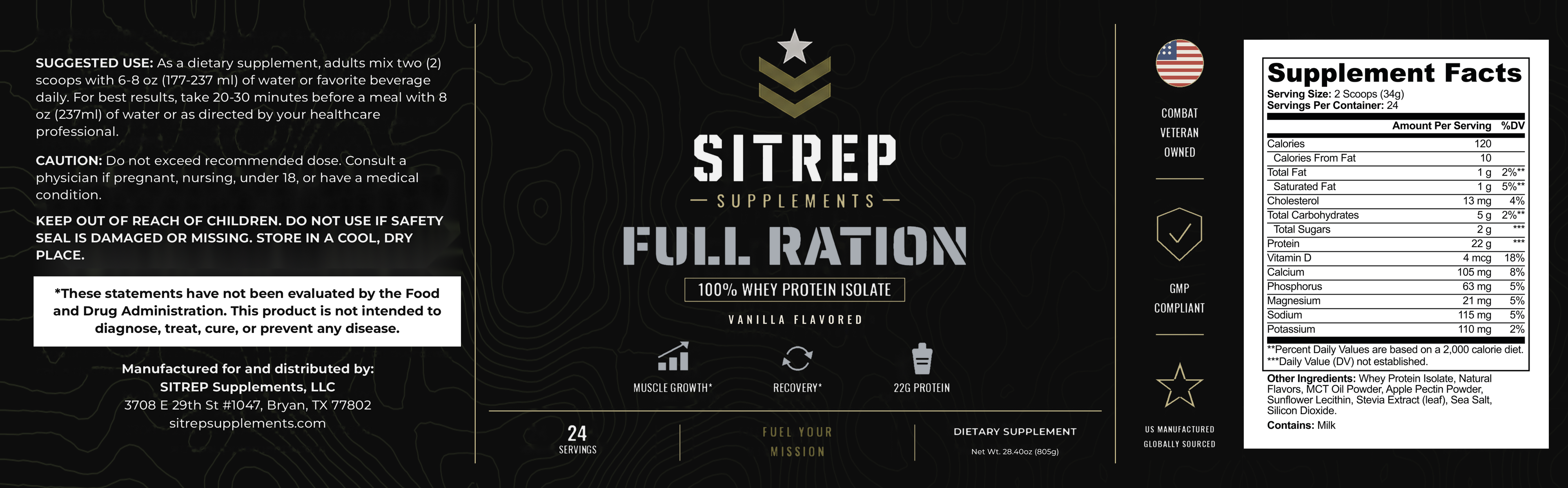 Full Ration — 100% Whey Protein Isolate (Vanilla)