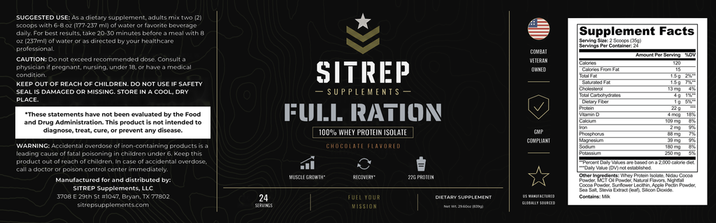 Full Ration — 100% Whey Protein Isolate (Chocolate)