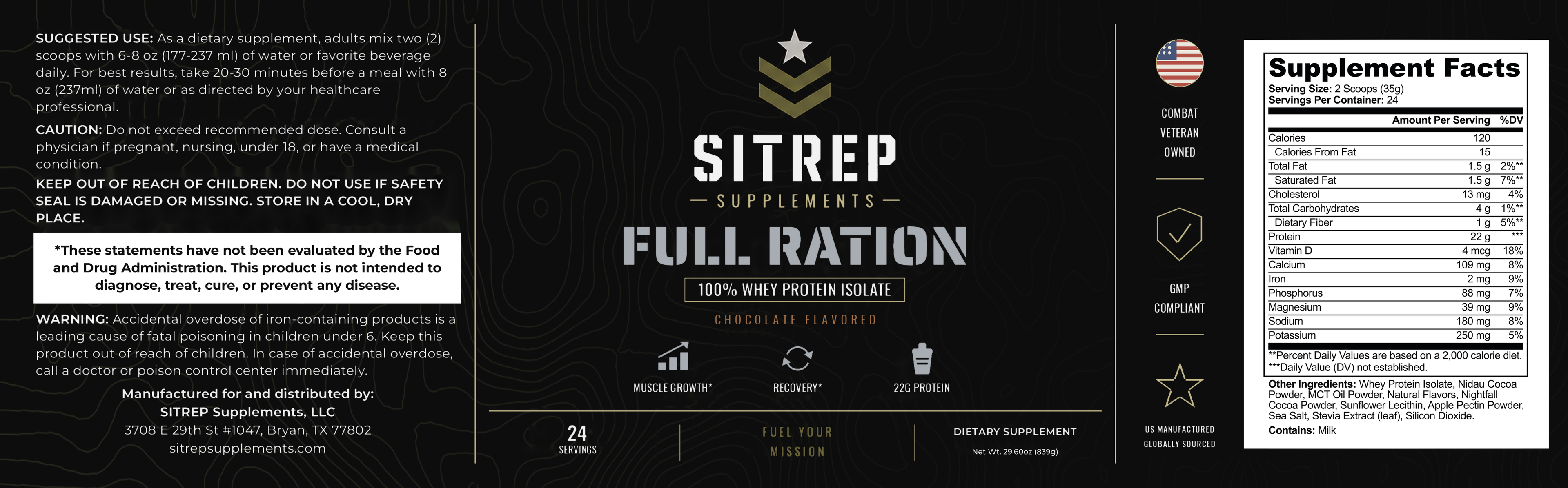 Full Ration — 100% Whey Protein Isolate (Chocolate)